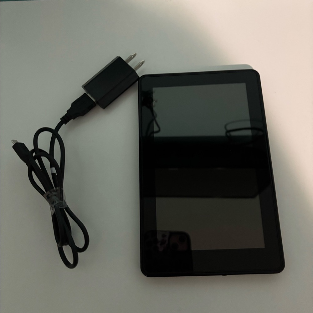 Black Tablet with Charger